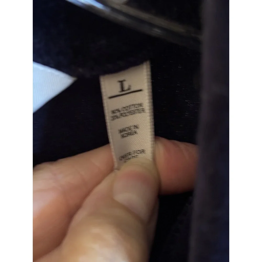 VTG VICTORIA'S‎ SECRET Navy Blue Velour Jumpsuit L Pajamas Lounge Cozy